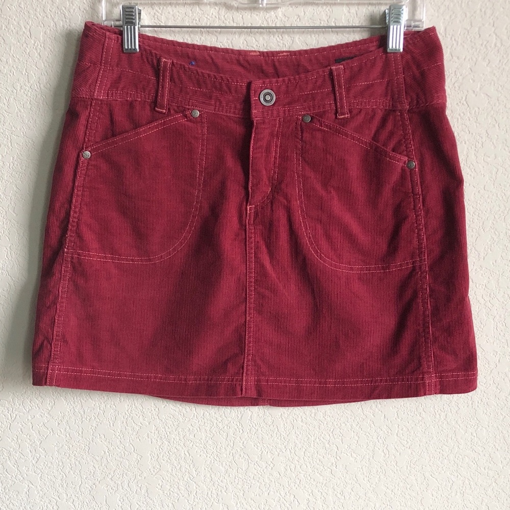 Kuhl Corduroy Mini Skirt Red